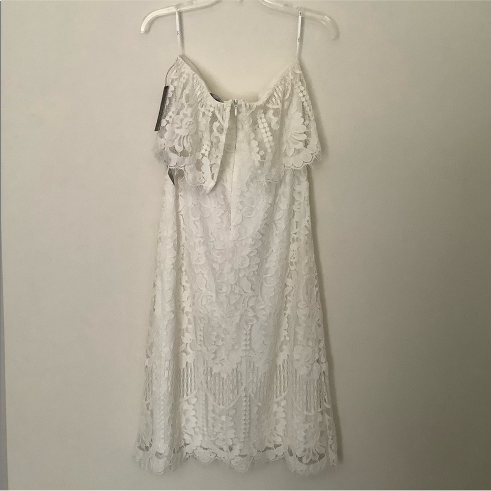 Lulus Delia White Lace Strapless Midi Dress NWT Size M - Picture 7 of 16